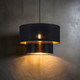 Black Pendant Light E27 60W 450mm Fabric Shade Black Pendant Light E27 60W 450mm Fabric Shade